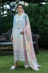 PUREZZA | 3Pc Unstitched Suit Chikankari Lawn Solace Ombre By Mushq